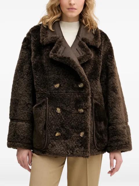 button double-breasted coat by PEDRO DEL HIERRO