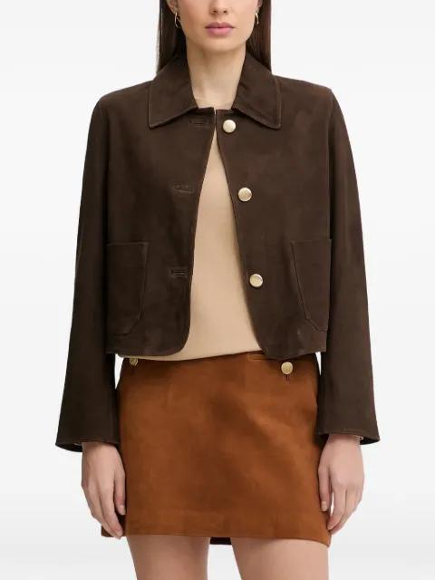buttoned suede jacket by PEDRO DEL HIERRO
