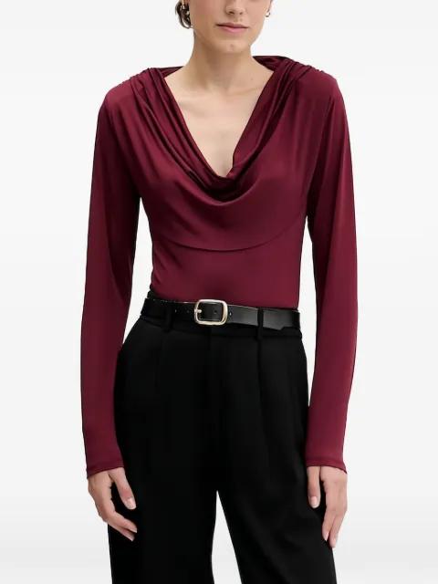 cowl long-sleeve top by PEDRO DEL HIERRO