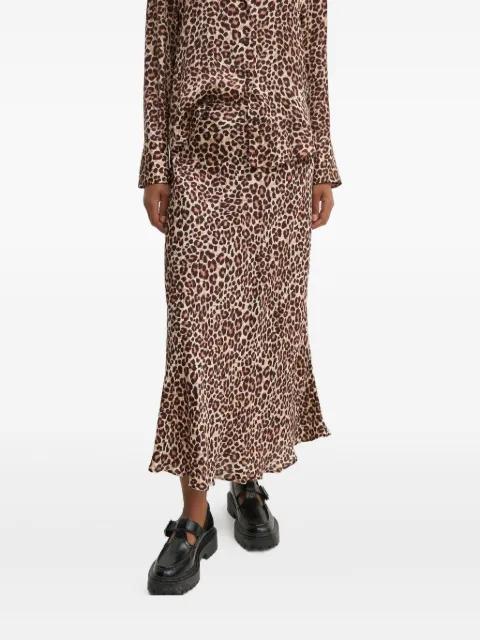 leopard-print midi skirt by PEDRO DEL HIERRO