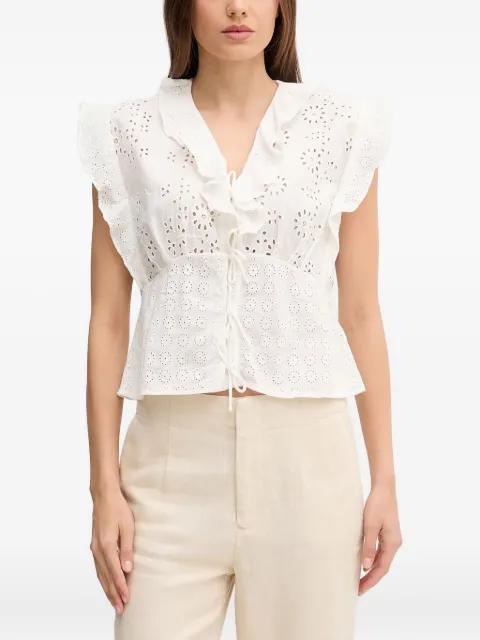 ruffle-detail top by PEDRO DEL HIERRO