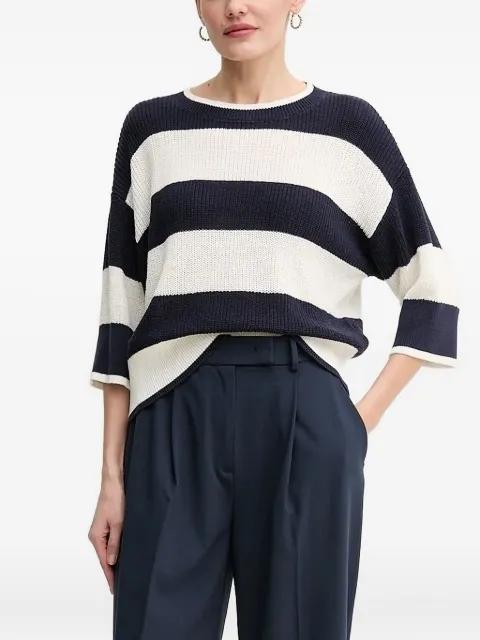 striped quarter-sleeve sweater by PEDRO DEL HIERRO
