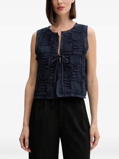 tie-detail vest by PEDRO DEL HIERRO