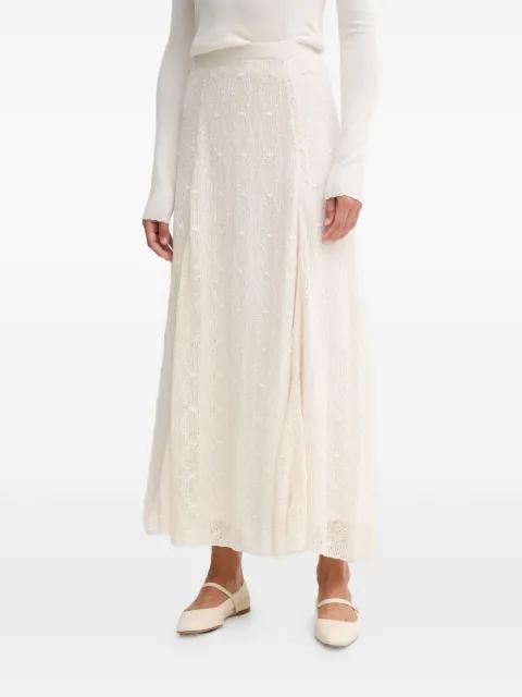 white maxi skirt by PEDRO DEL HIERRO