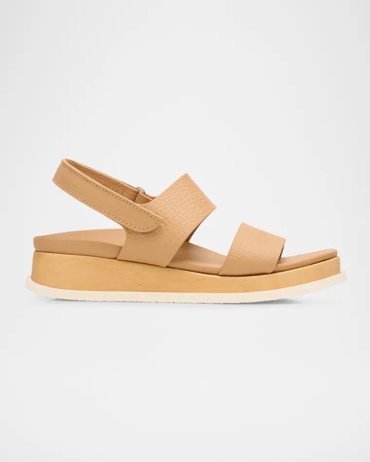 Brooklyn Leather Layered Flatform Sandals by PEDRO GARCIA