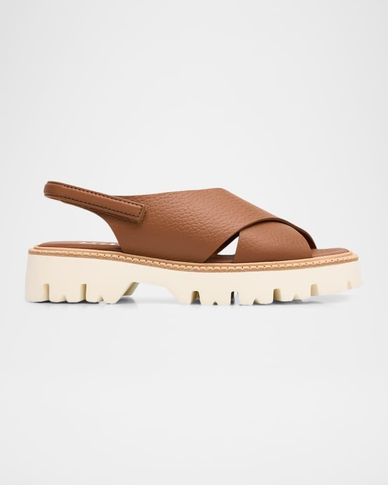 Reme Leather Lightweight Maxi Crisscross Sandals by PEDRO GARCIA