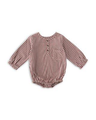 Boys' Cotton Gingham Long Sleeve Bodysuit - Baby by PEHR