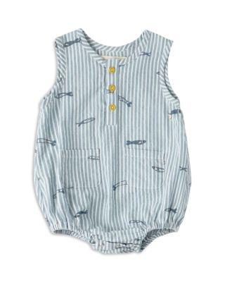 Unisex Seersucker Pocket One Piece Bodysuit - Baby by PEHR