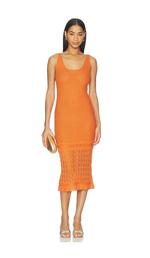 PEIXOTO Liv Knit Midi Dress in Orange by PEIXOTO