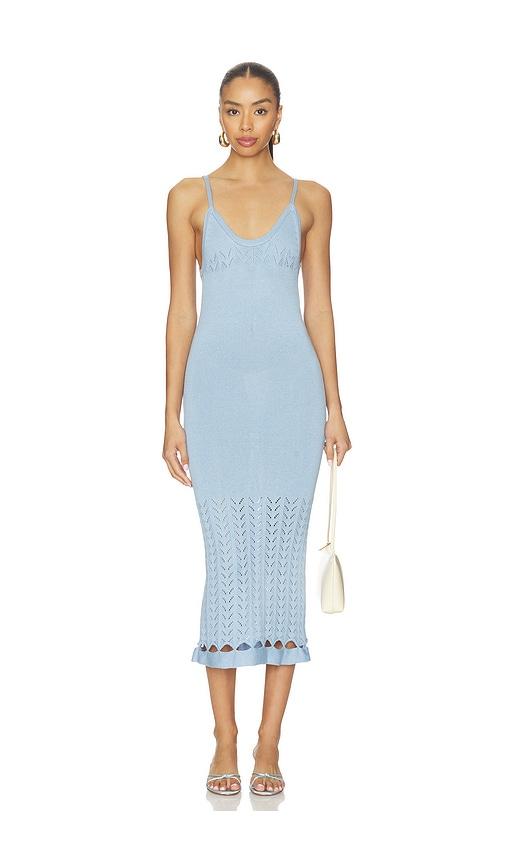 PEIXOTO Nora Knit Midi Dress in Baby Blue by PEIXOTO
