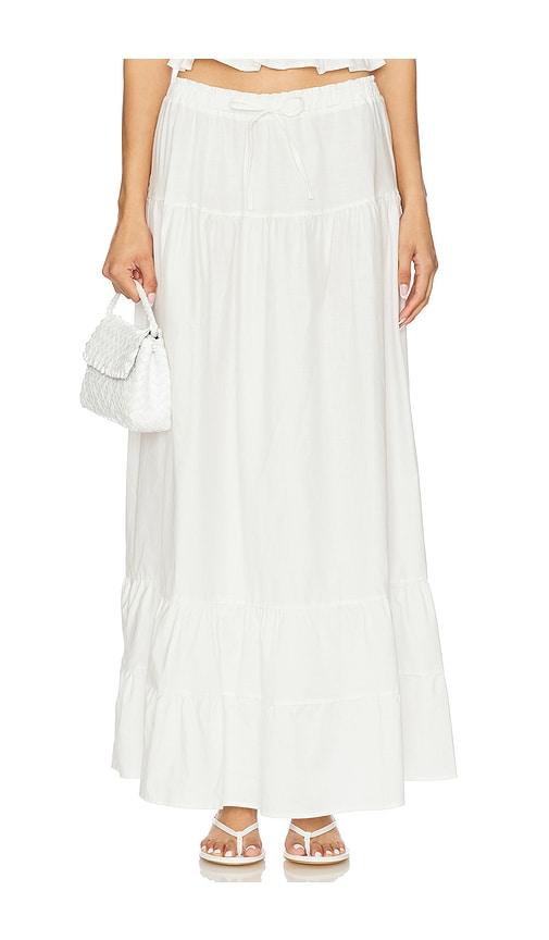 PEIXOTO Riley Maxi Skirt in White by PEIXOTO