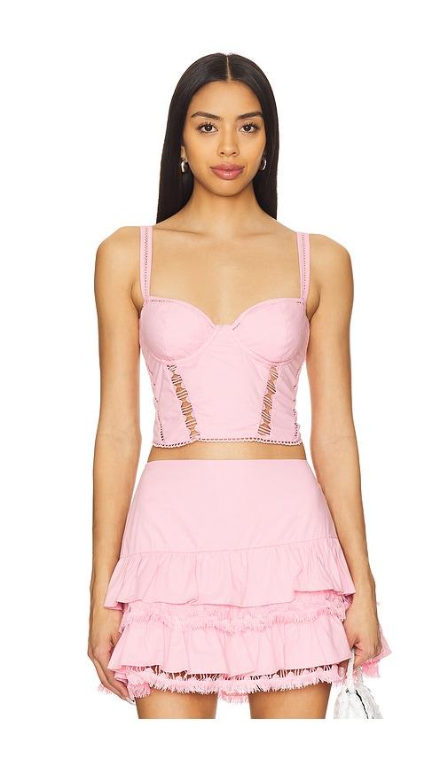PEIXOTO Sasha Corset Top in Pink by PEIXOTO