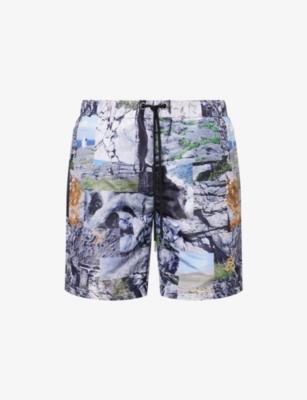Graphic-Print Burren Swim Shorts by PELLADOR
