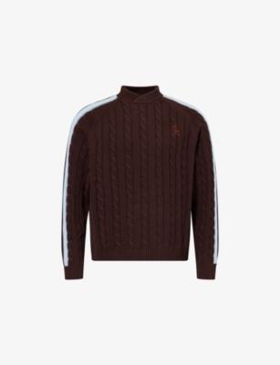 Stand-Collar Cable-Knit Cotton Jumper by PELLADOR