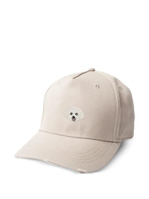 embroidered distressed baseball cap by PELO FOUNDATION