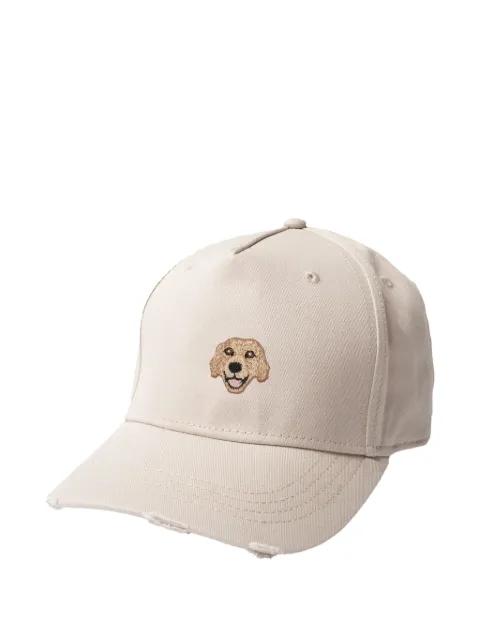 embroidered-dog baseball cap by PELO FOUNDATION
