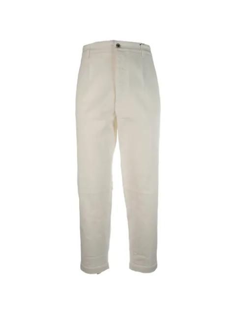 button-fastening buckle-detail trousers by PENCE