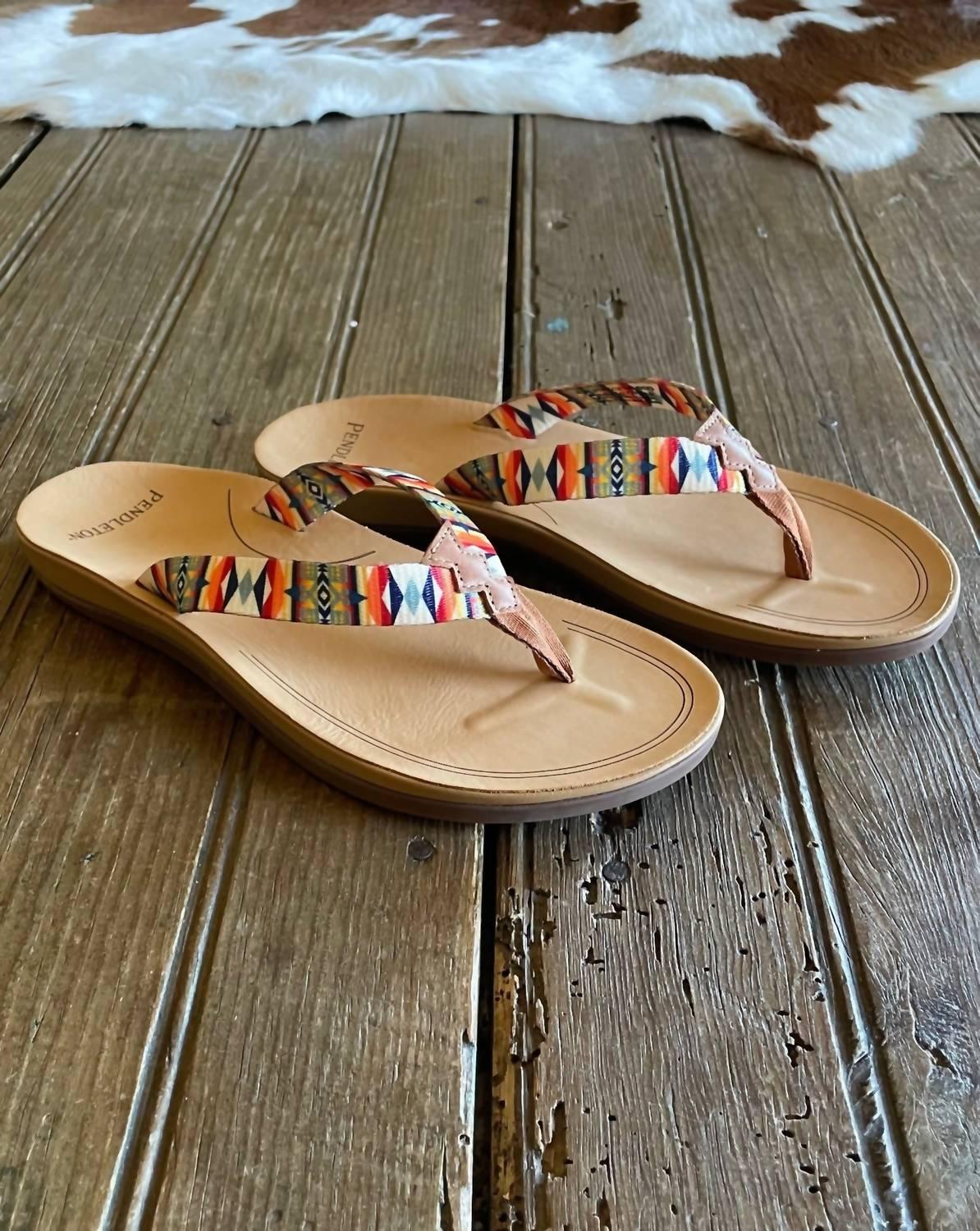 Legend Flip Flop In Red by PENDLETON