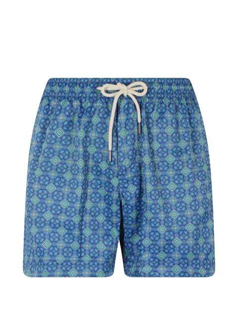 Capresa geometric-print drawstring-fastening swim shorts by PENINSULA SWIMWEAR