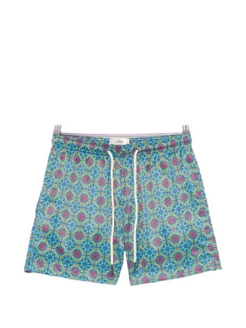 Panarea geometric-print drawstring swim shorts by PENINSULA SWIMWEAR
