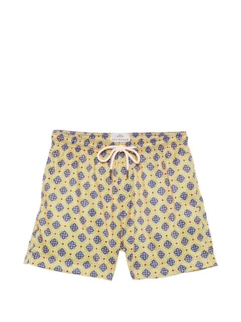 Pantelleria geometric-print drawstring swim shorts by PENINSULA SWIMWEAR
