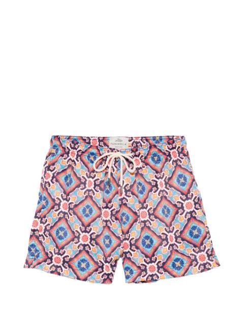 Positano geometric-print swim shorts by PENINSULA SWIMWEAR
