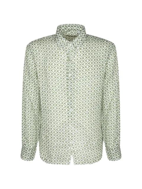 Salina geometric-print shirt by PENINSULA SWIMWEAR