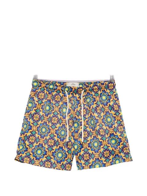 geometric-print drawstring swim shorts by PENINSULA SWIMWEAR