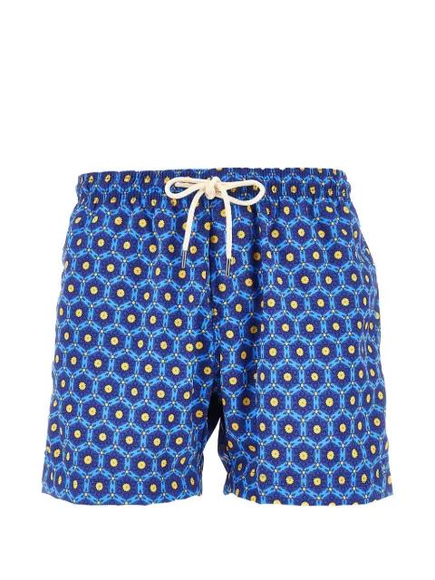 geometric-print drawstring swim shorts by PENINSULA SWIMWEAR