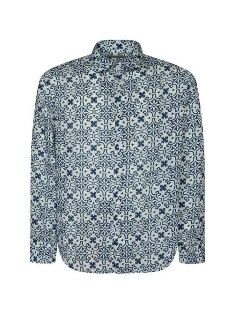 geometric-print long-sleeve shirt by PENINSULA SWIMWEAR