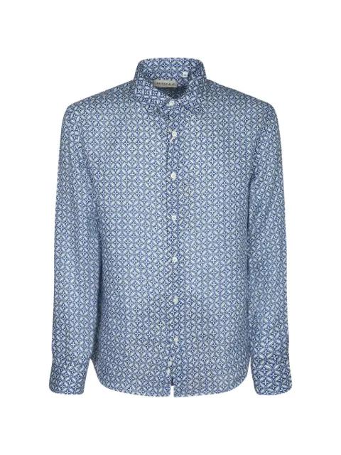 geometric-print long-sleeved shirt by PENINSULA SWIMWEAR