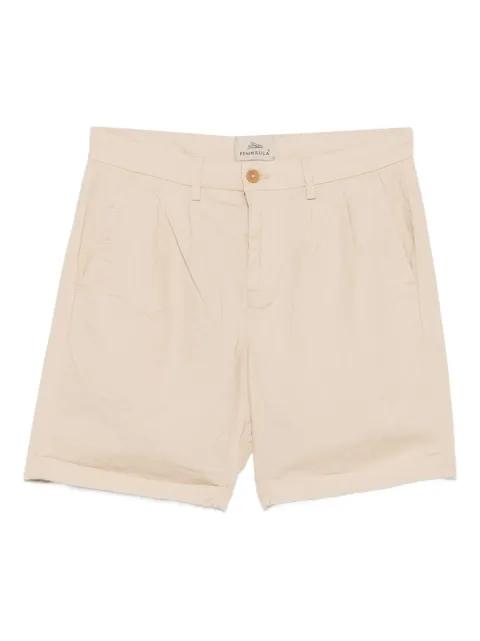 pleated linen-cotton shorts by PENINSULA SWIMWEAR
