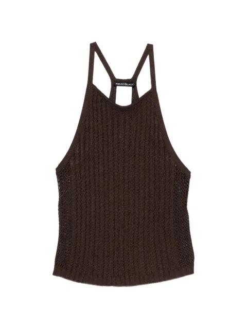 crochet-knit ribbed top by PENNYBLACK