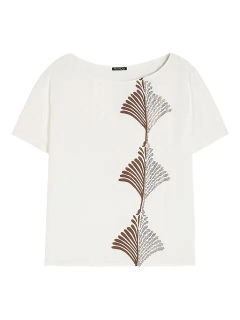 embellished-leaf T-shirt by PENNYBLACK