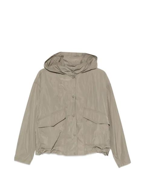 hoodied flap-pocket jacket by PENNYBLACK
