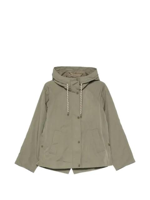 hoodied raglan-sleeve jacket by PENNYBLACK