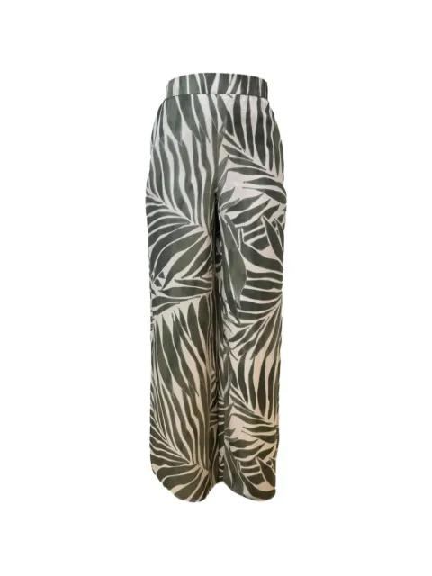 palm-leaf-print palazzo pants by PENNYBLACK