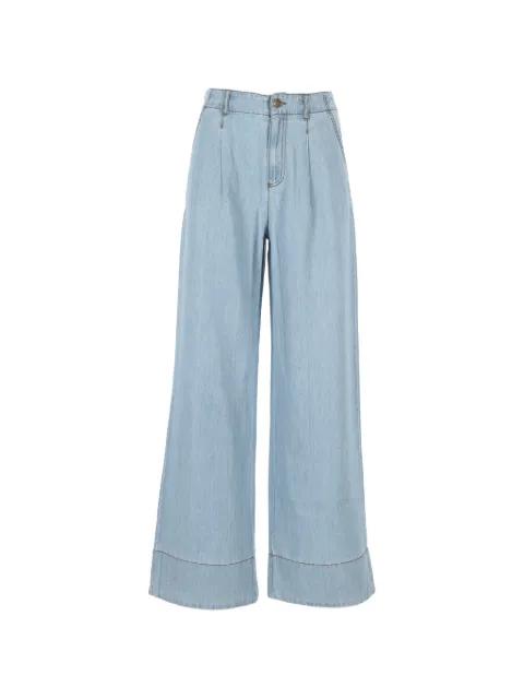 pleated wide-leg jeans by PENNYBLACK