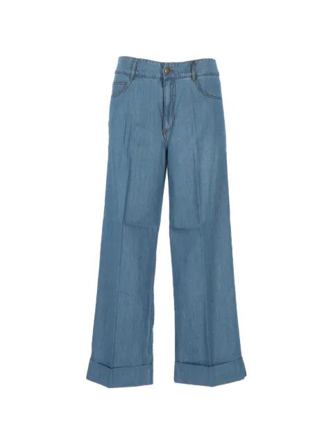 pressed-crease turned-up jeans by PENNYBLACK