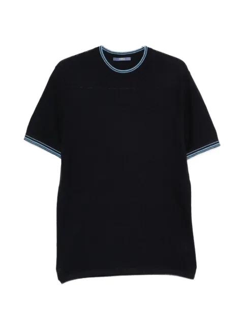 contrast-trim short-sleeve T-shirt by PEOPLE OF SHIBUYA
