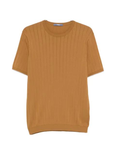 ribbed-knit short-sleeve T-shirt by PEOPLE OF SHIBUYA