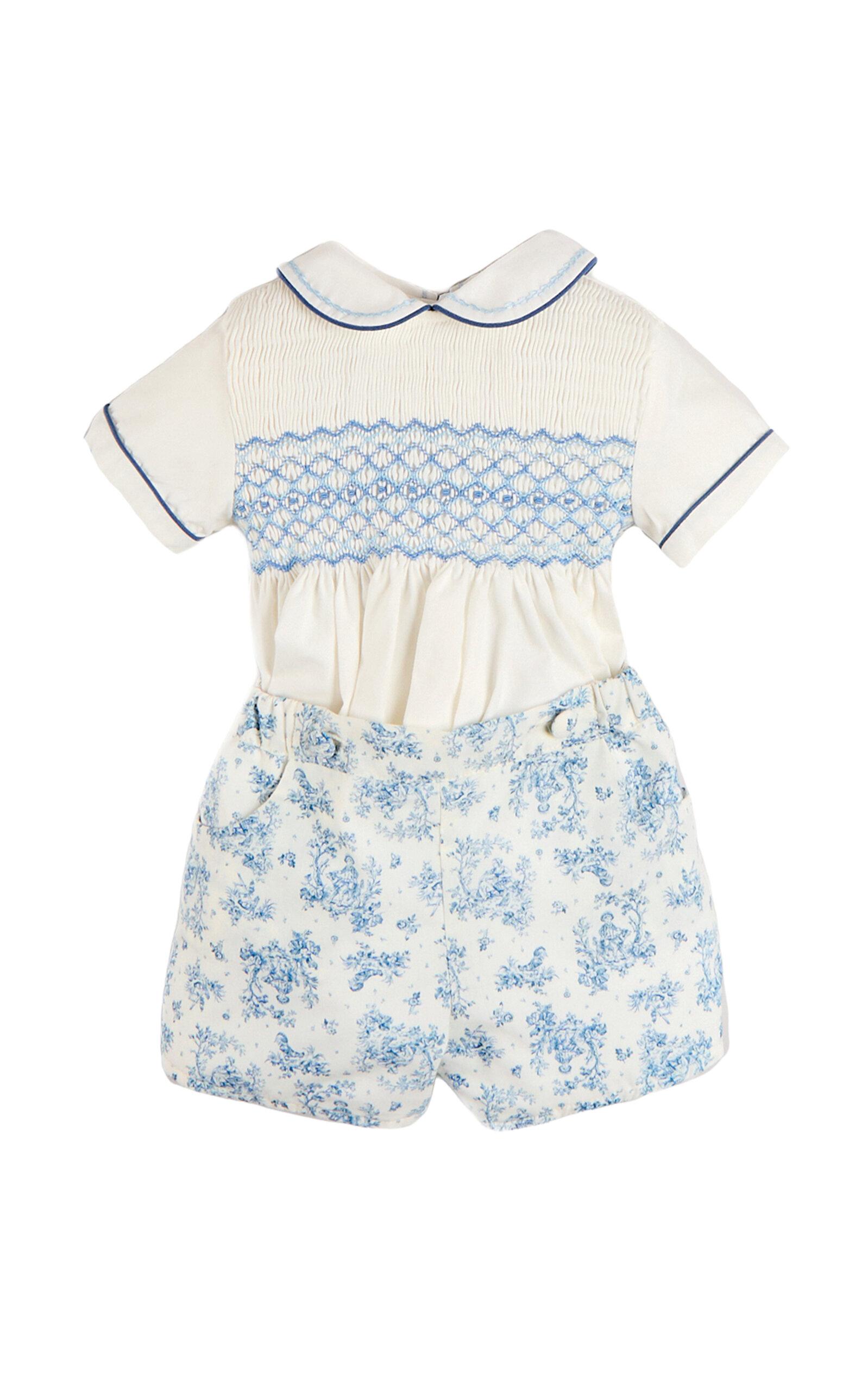 Pepa London Kids' Audrey Toile Peter Pan Collar Hand Smocked Two Piece Set - Moda Operandi by PEPA LONDON