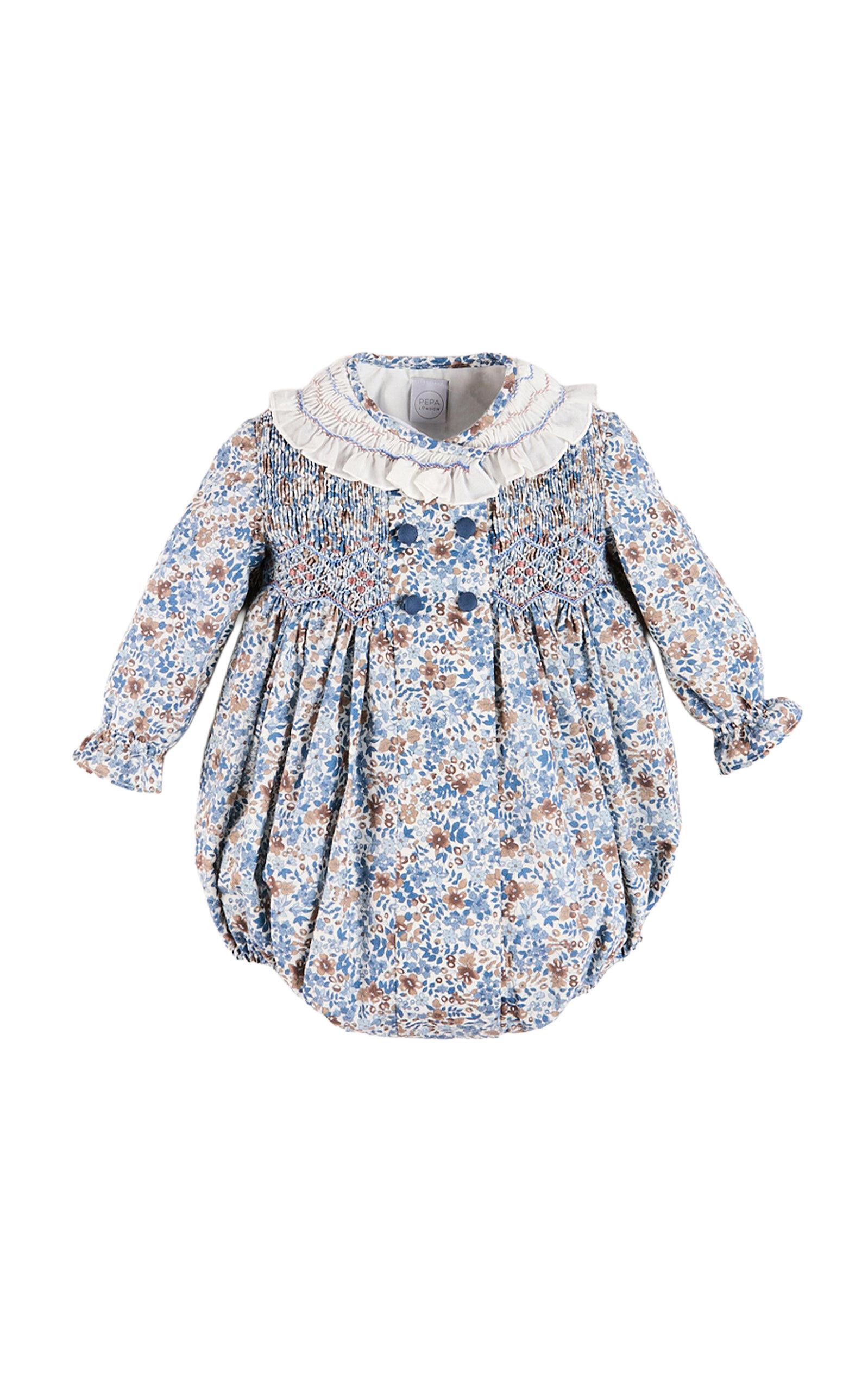 Pepa London Kids' Beatrice Smocked Cotton Romper - Moda Operandi by PEPA LONDON