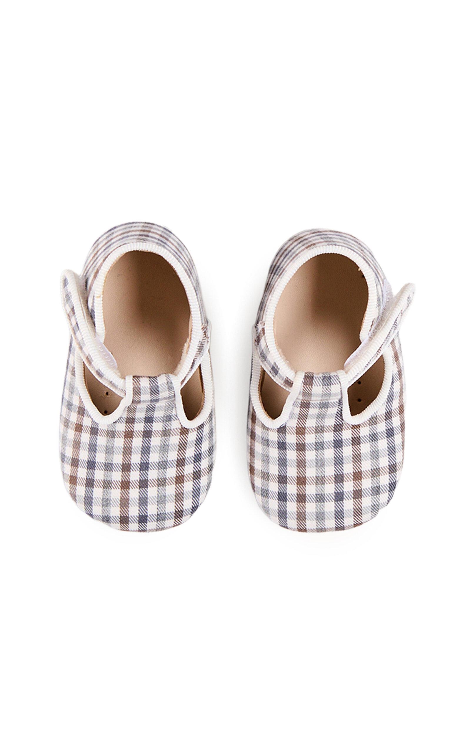 Pepa London Kids' Cadogan Houndstooth T-Bar Pram Shoes - Moda Operandi by PEPA LONDON