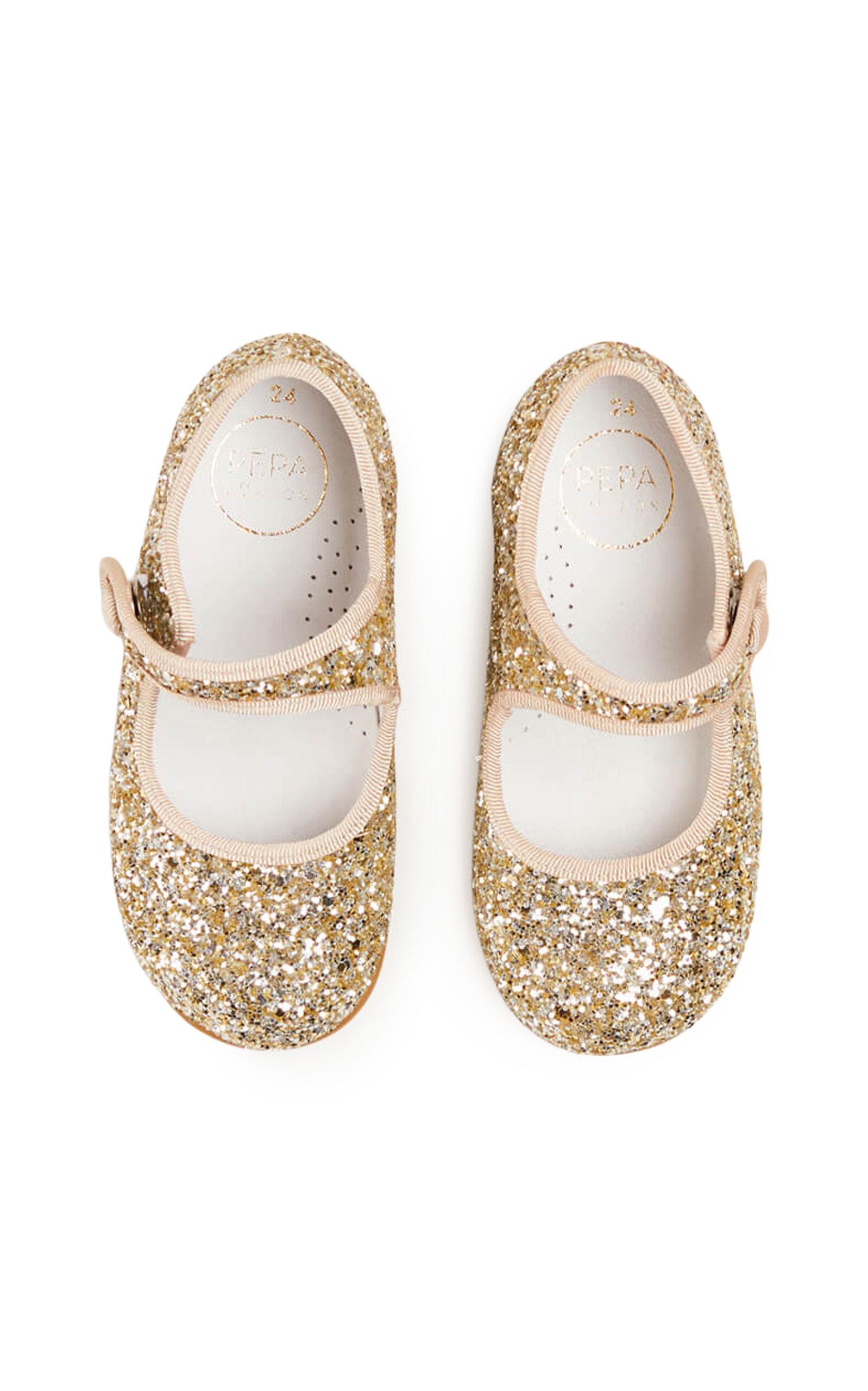 Pepa London Kids' Glittery Mary Jane Shoes - Moda Operandi by PEPA LONDON