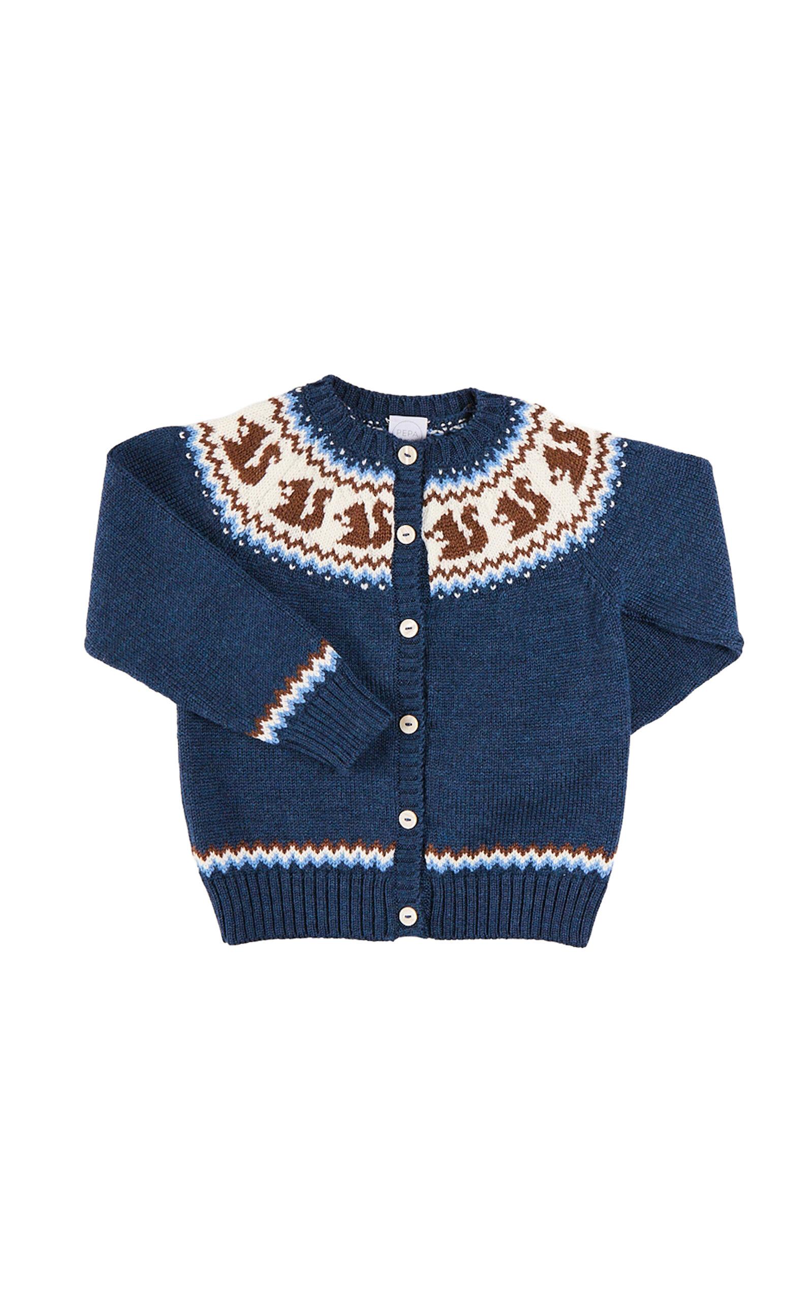 Pepa London Kids' Squirrel Wool Jacquard Cardigan - Moda Operandi by PEPA LONDON