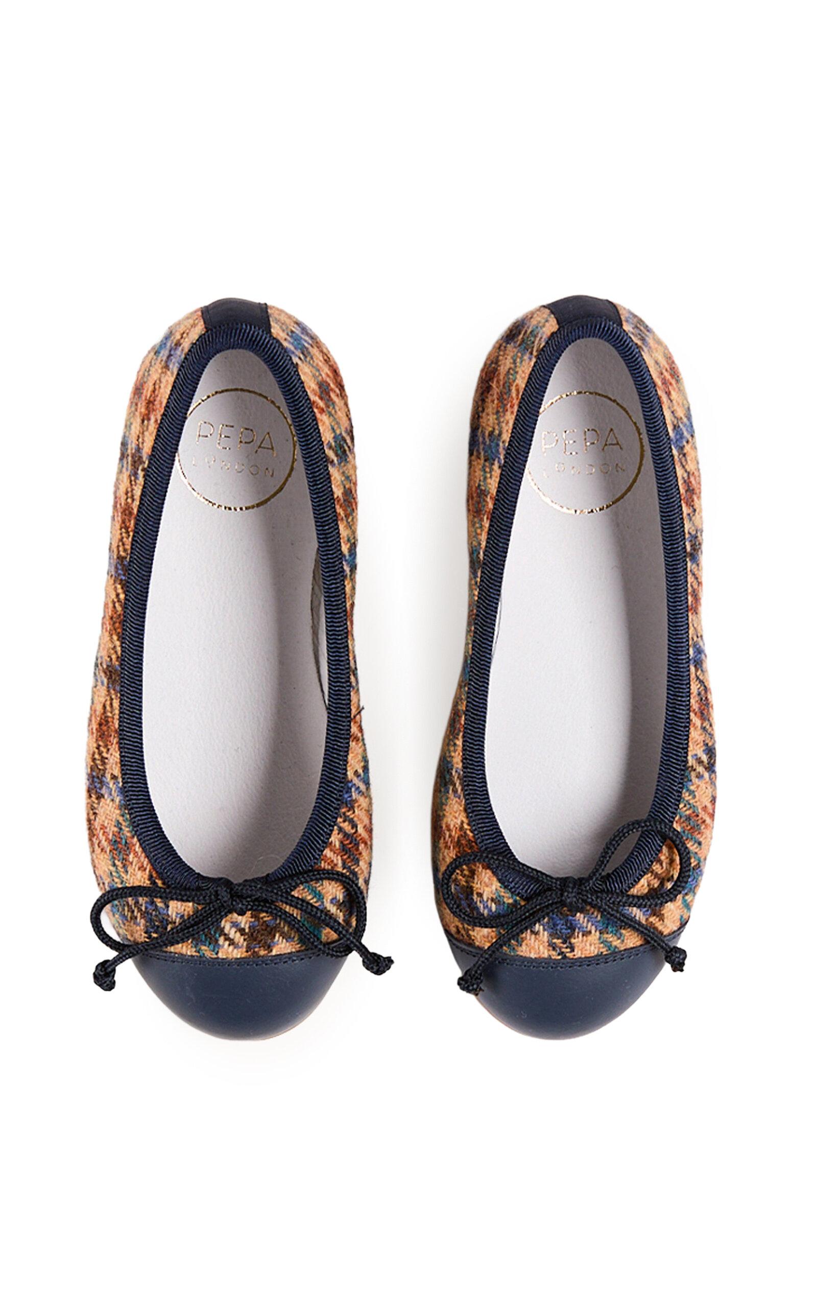 Pepa London Kids' Vincent Checked Tweed Ballerina Shoes - Moda Operandi by PEPA LONDON