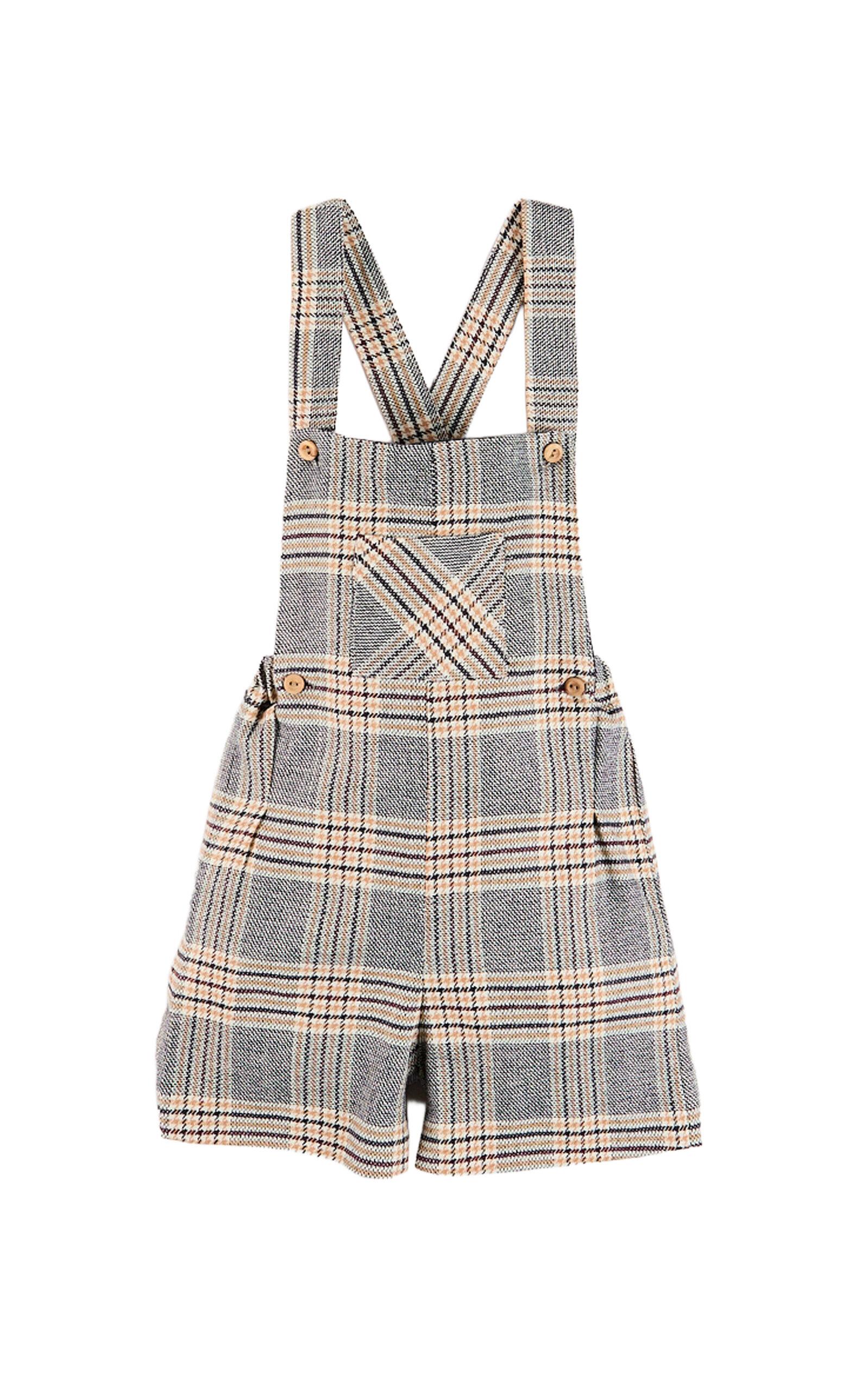 Pepa London Kids' Walcott Checked Short Dungarees - Moda Operandi by PEPA LONDON