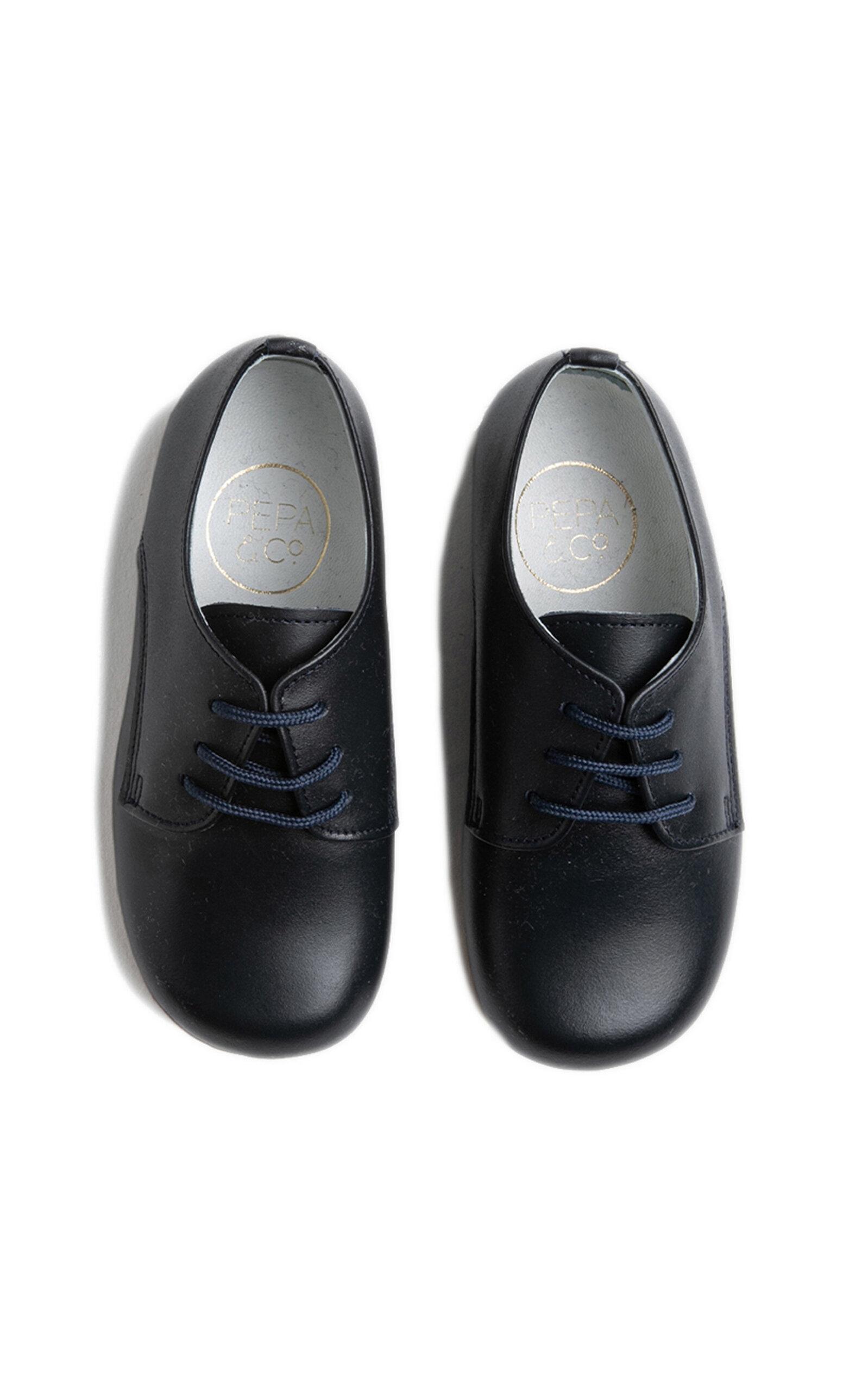 Pepa London Leather Lace-Up Navy Shoes (20-34EU) - Moda Operandi by PEPA LONDON