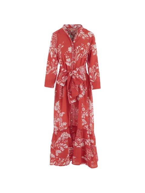 floral-print ruffled midi dress by PEP'S
